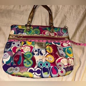 Coach Poppy Pop C Glam Large Tote, Preowned